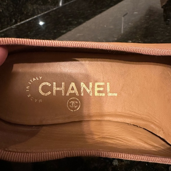 Chanel Vintage Ballerina Leather CC Bow Cap Toe Ballet Flats - Picture 5 of 10